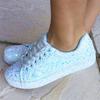 Spring and Autumn Large Size Single Shoes Women's and Women's Shoes Flat Bottom Round Head Sequined Single Shoes