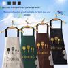 Waterproof Oil-Proof Women's Cooking Apron with Hand Wipe Design - Knife and Fork Style, New Model for Adult Home Kitchen and Wedding.