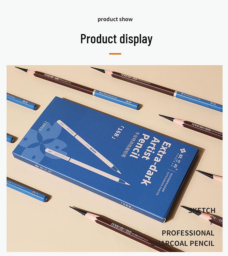 14b Matte Charcoal Sketching Pencils Set for Students & Professionals