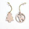 DIY Gifts Drop Pendant Christmas Tree Decoration Xmas Hanging Snowflake/Star/Angel Wooden Ornaments