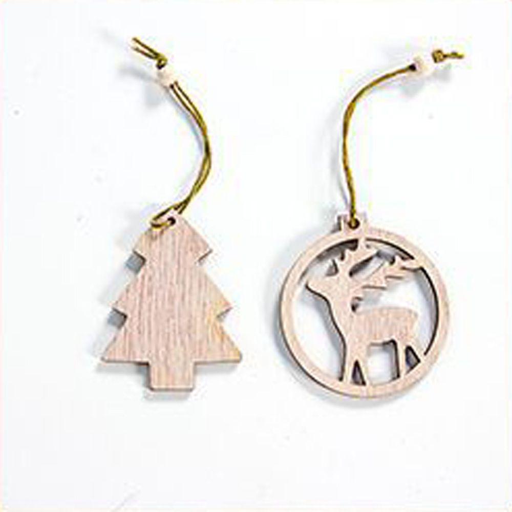 DIY Gifts Drop Pendant Christmas Tree Decoration Xmas Hanging Snowflake/Star/Angel Wooden Ornaments