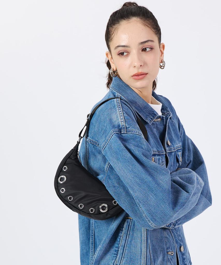 GROMMET SM SHOULDER BAG1033Onyx Grommets