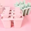 6-Slot-Eisform DIY Cream Lolly Pop Tray Maker Mold Pan Kitchen
