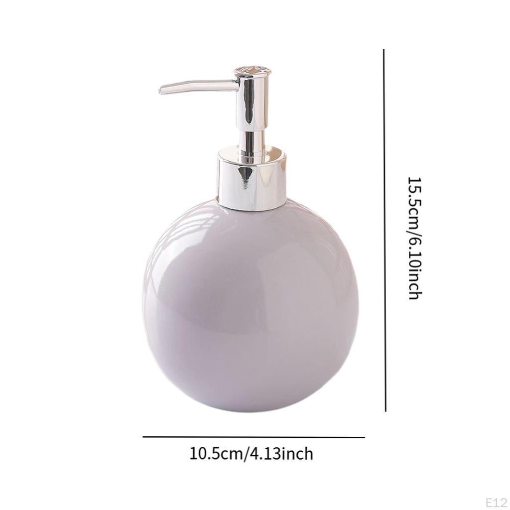 Handseifenspender mit Pumpe, Keramik-Flüssigkeitsbehälter, modern, tragbar, 550 ml, nachfüllbar, Emulsion