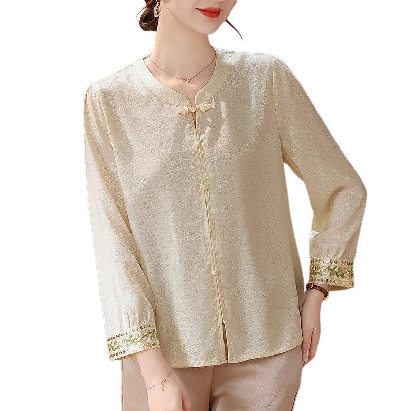 Elegant Chiffon New Chinese Style Blouse for Women