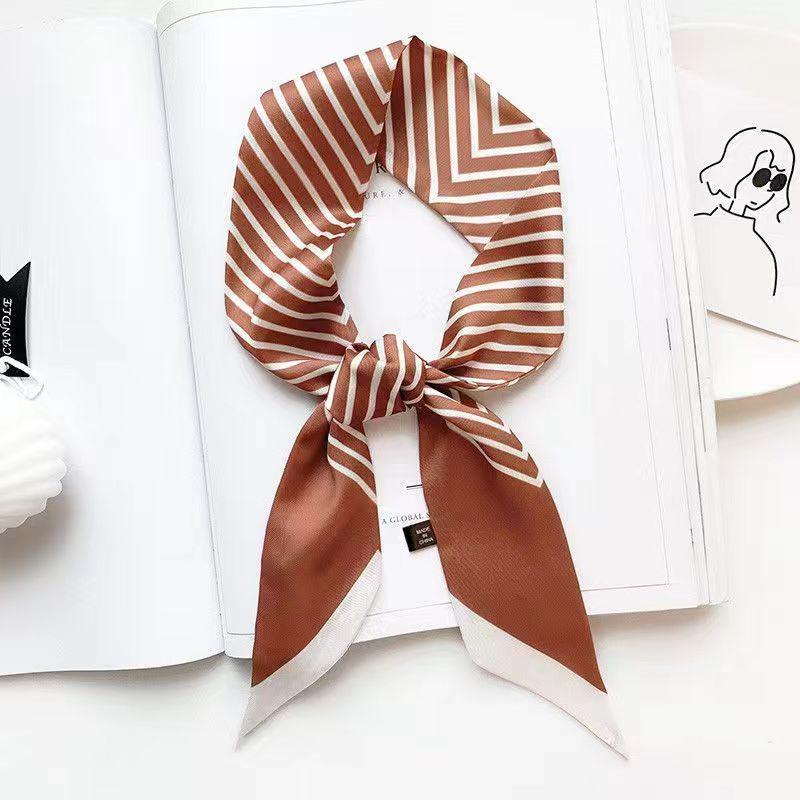 Korean Style Silk Scarf and Hairband Set - Versatile Women's Accessory for Summer
