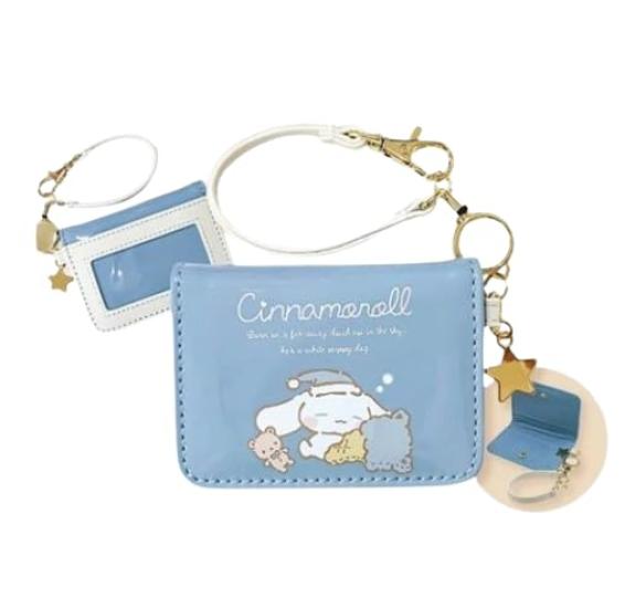 Open Pass Case BL Natural Cinnamoroll Laid-Back