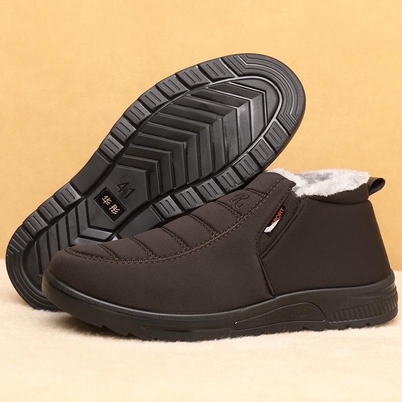 

Фабричні прямі продажі зима новий старий Пекін чоловічі оксамитові потовщені чоловічі та жіночі середнього та похилого віку взуття для мами теплі, зручні та не сл 44 кавовий