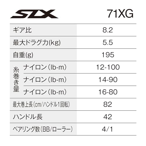 SHIMANO Bait Reel 24 SLX 71XG (left)
