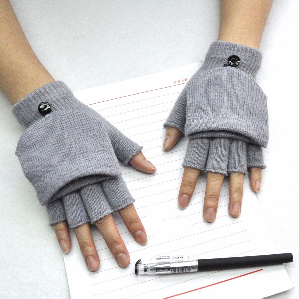 HEAT HOLDERS Guanti Termici Invernali Da Donna Senza Dita, Modello A Treccia In Maglia, Fodera In Pile Heat Weaver, Grigio, Taglia Unica