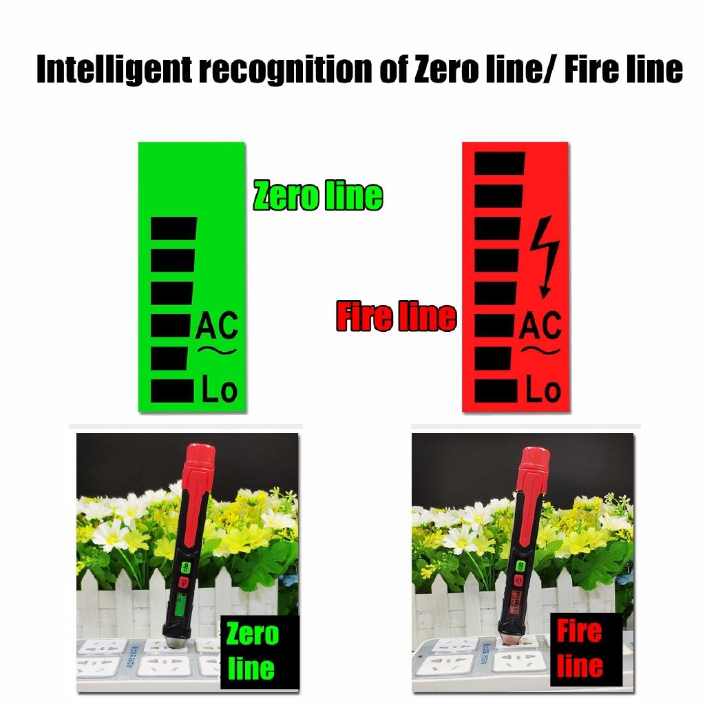 AC/DC Digital Display Multi-function Induction Test Pencil Sound/Light Alarm AC / 12~1000V Non-Contact Voltage Detector