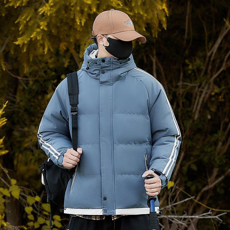 Autumn and Winter Hooded Cotton Clothes Men's Thickened Hooded Jacket Youth Windproof and Cold Cotton-padded Clothes Fashion