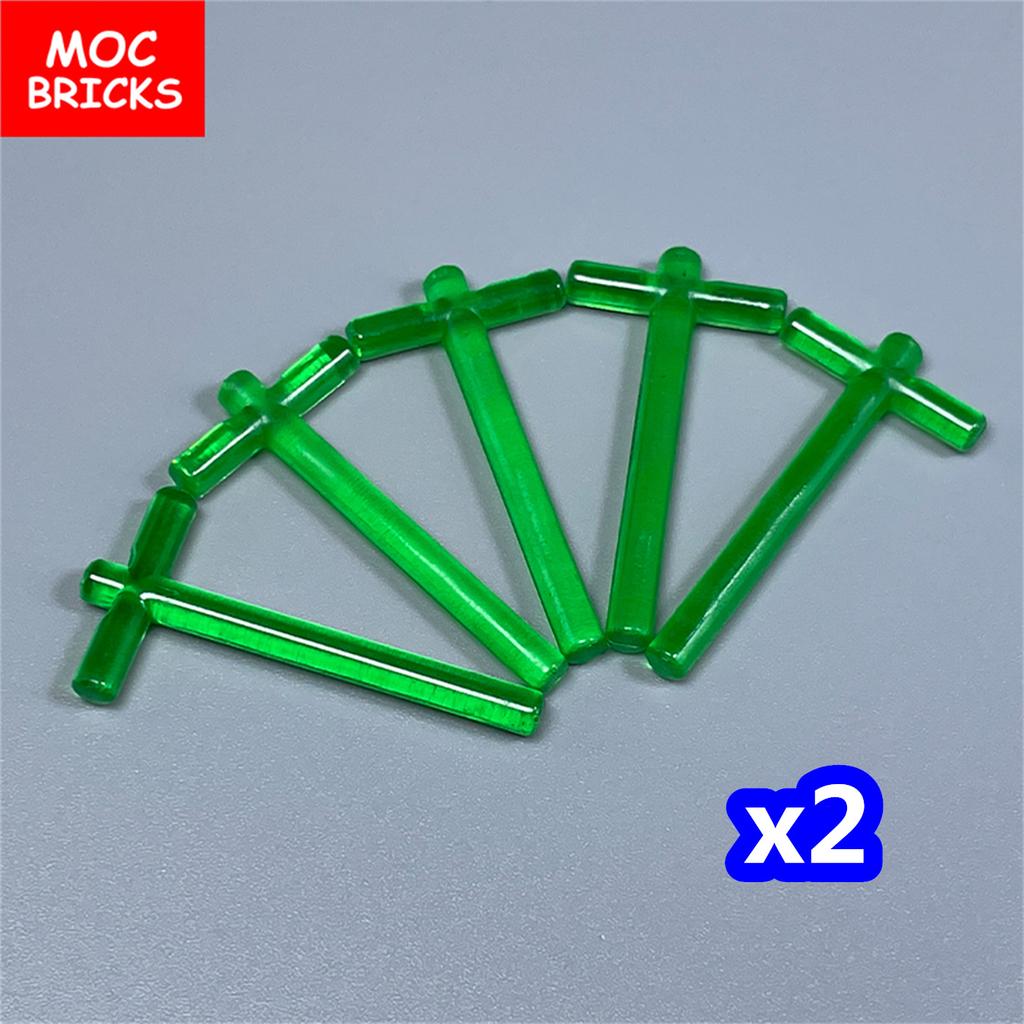 Non-Toxic Moc Bricks Sword Hilt Bar 4L 2L Crossed Lightsaber Blade 21699 64567 4Cm Figure Weapon Educational Blocks Assembled Kids Toys