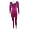 Women's Jacquard Round Neck Body Shaping Underwear Set - Pilling Resistant, Non-Fading, Soft, and Comfortable