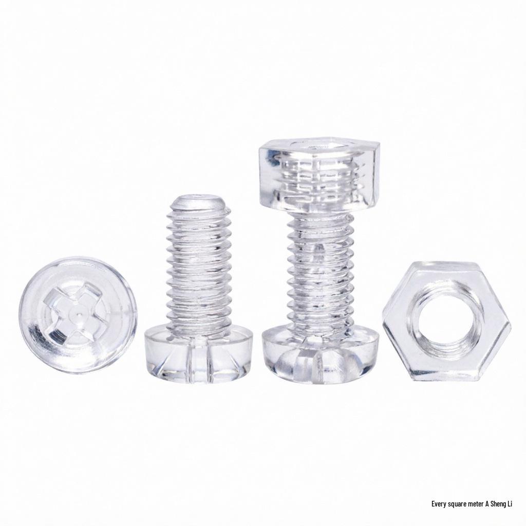 Clear Acrylic Board with Universal Clear Screws and Nuts for Fish Tanks and Toys