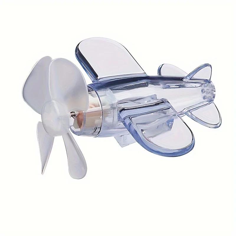 Creative Funny Mini Airplane LED Colorful Lights Safe Riding Fashion Car Decorations Warning Wind Power Generation Gift