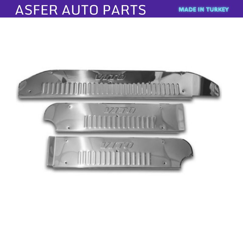 Protecții praguri cromate 3 buc oțel inoxidabil pentru Vito W639 2003-2014