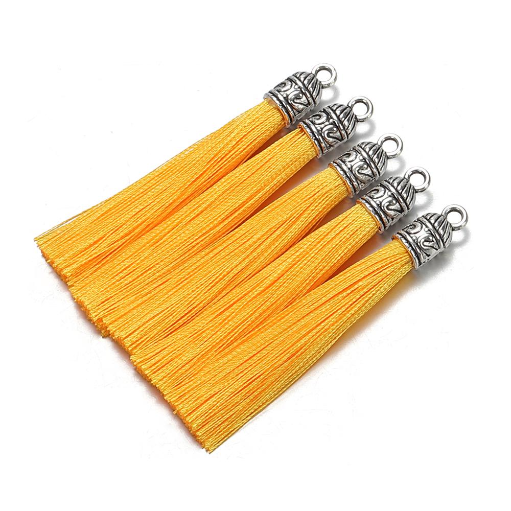 10-20pcs 5cm Mix Silk Tassel with Caps Tassels Pendants DIY Earrings Charm for Jewelry Making Components Accessories DIY