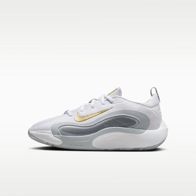 Nike IsoFly White Cool Grey Wolf Grey Metallic Gold Star (GS) 36