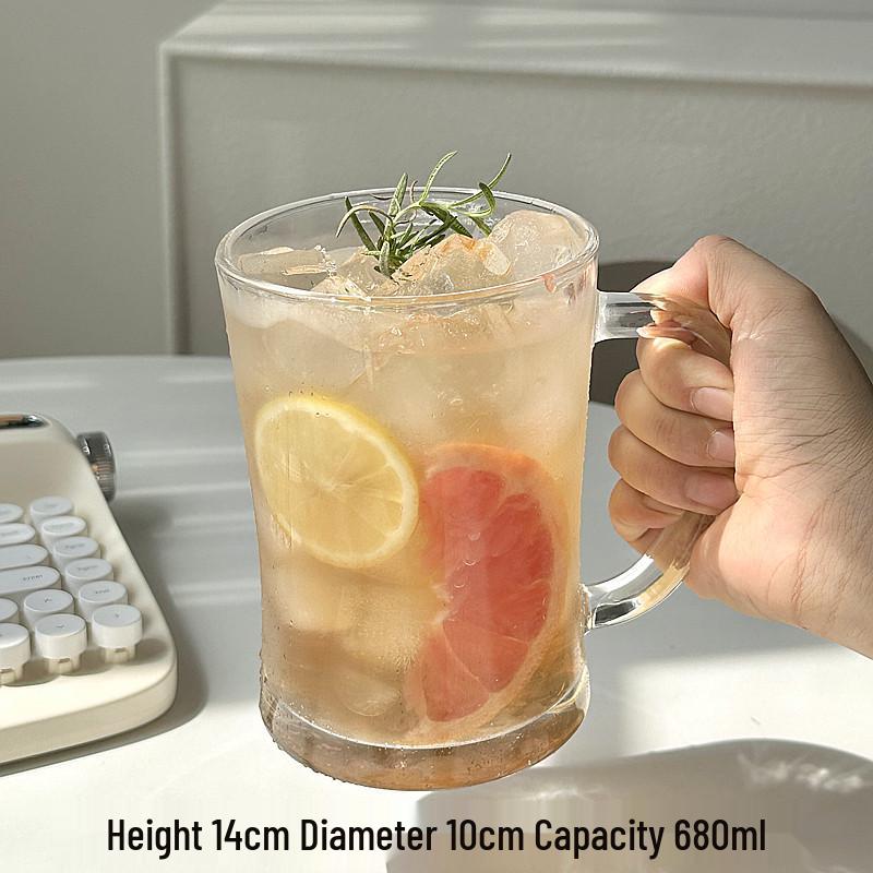 

Retro Ceramic Mug for Girls - Large Capacity, Minor Flaws, Unique Summer Design Milk Cup