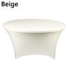 1PC Table Cover Solid Color Table Mat Round Tablecloth Elastic For Cocktail table Party Supplies