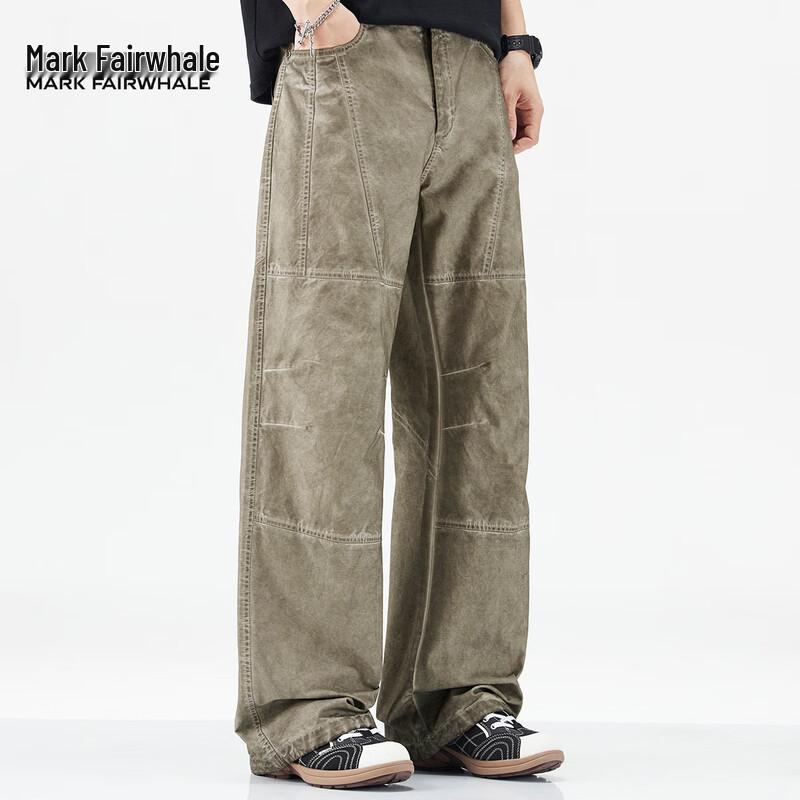Mark Fairwhale Men's American Loose Straight Cotton Casual Pants