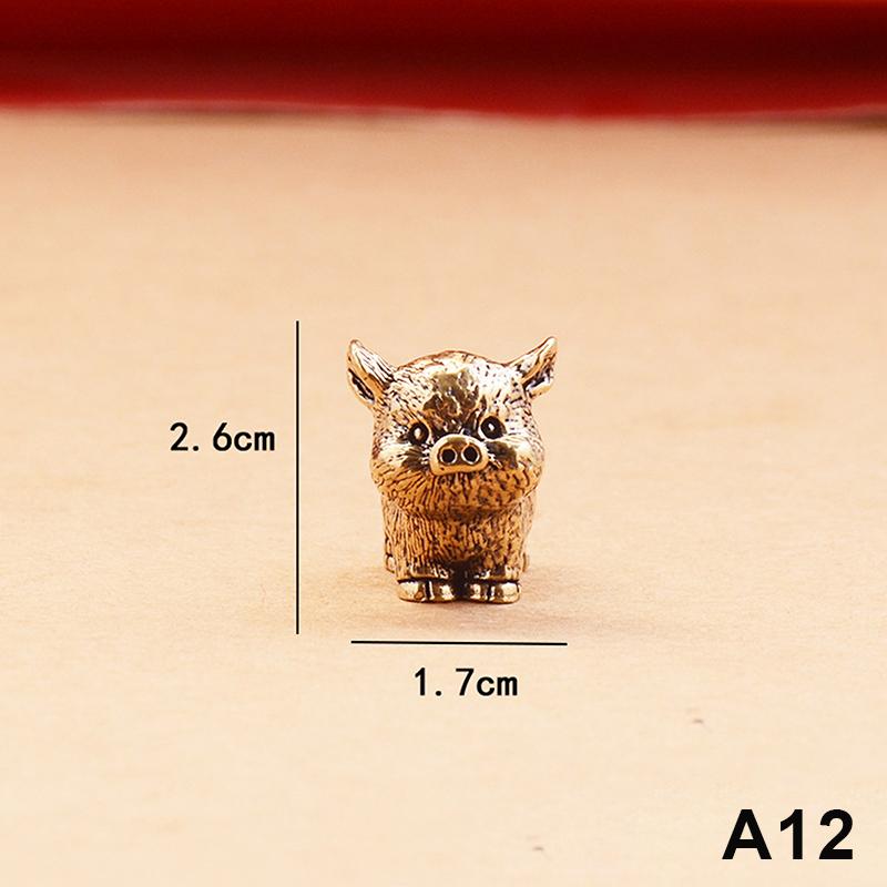 

[ZYAS]Brass Zodiac Figurines Zodiac Horse Desk Ornament Animals Statue Collectible Car Interior Desk & Home Decor Perfect Gift