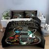 Stylized Guitar with Text. Bedding Sets Duvet Cover Sets Duvet Covers Pillowcases(1 * Duvet Cover 2 * Pillowcases Without Duvet Insert)