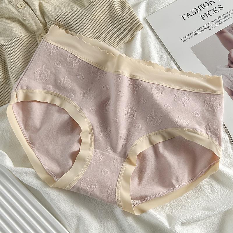 New Ice Silk Mid-Waist Women's Briefs with Cotton Crotch Seamless & Comfortable