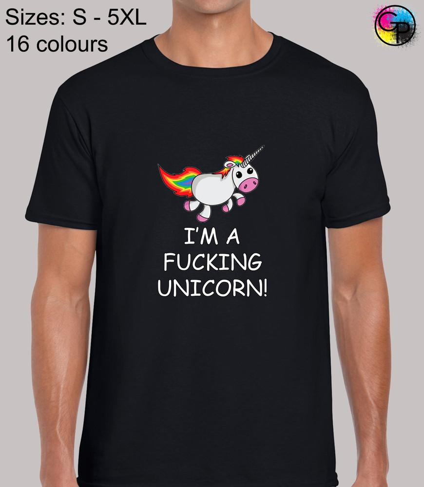 Im A Fucking Unicorn Novelty Funny Regular Fit T-Shirt Top TShirt Tee for Men