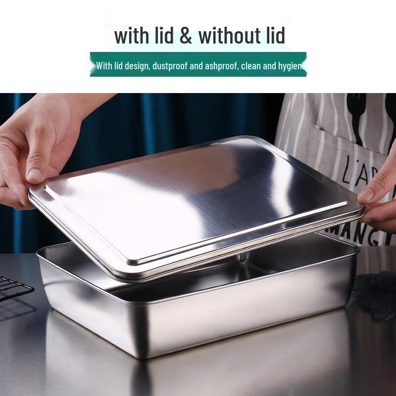 Molde rectangular de acero inoxidable para hornear Tiramisú