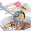 2-In-1 Long Handle Soup Ladle with Strainer Soup Spoon Essential Kitchen Tool for Cooking And Serving Hot Soups
