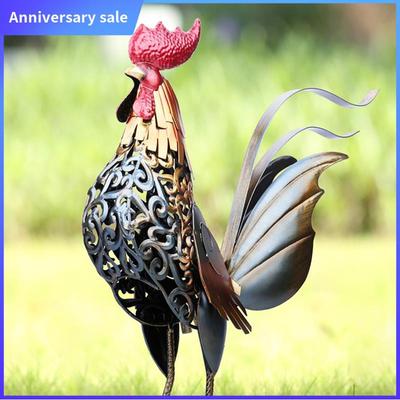 AD23-Metal Rooster Decor Chicken Statues For Yard Ornaments Yard Chicken Decoration Outdoor Garden Statues