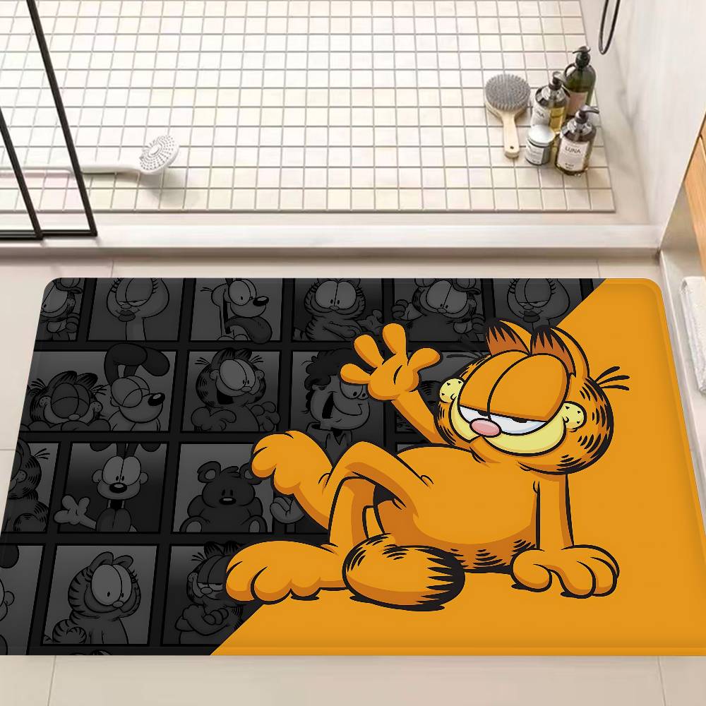 

Anime G-Garfield Cute Cat Kitchen Mat Kids Room Bedroom Decoration Balcony Anti-Slip Doormat Living Room Alfombra 40x60cm