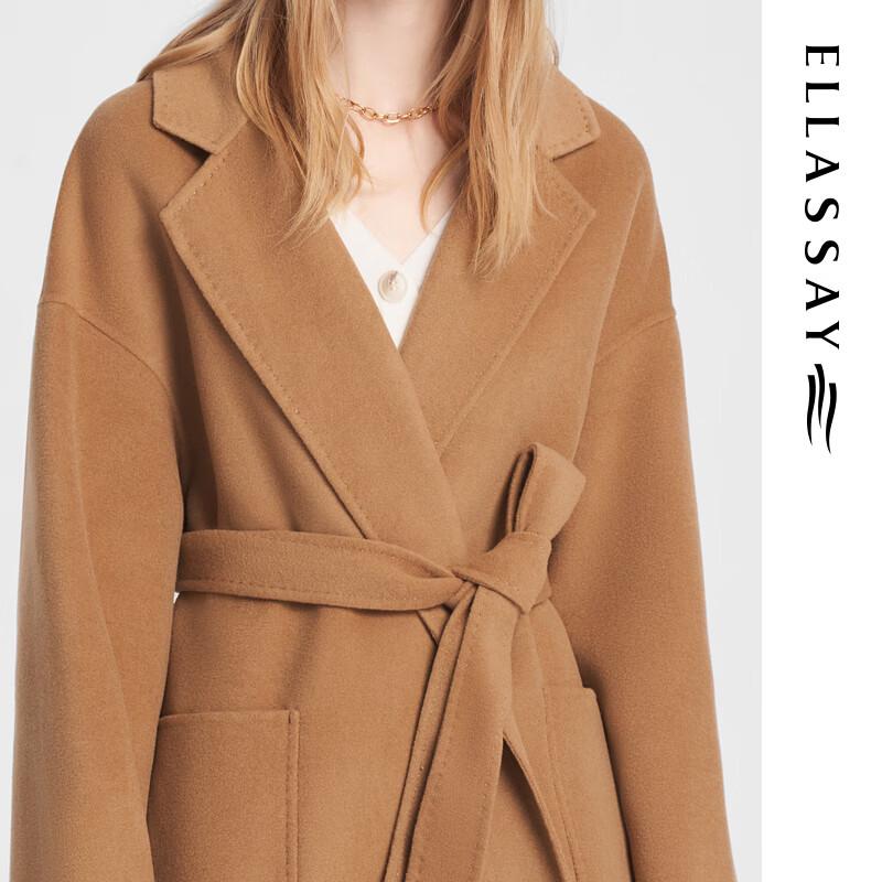 ELLASSAY Women's Lambswool Blend Wool Coat