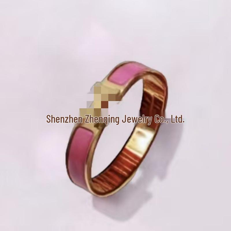 Náramek s písmenem H pozlacený 18k smaltovaný - Klasická móda, Více barev, Ideální pro páry