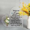 2D FlatAcrylic Heart Sympathy Memorial Gift Desktop Decoration Plaque, Home Decor Plaque Hanging Wall Art Decorative Garden Decoration for Room Door S