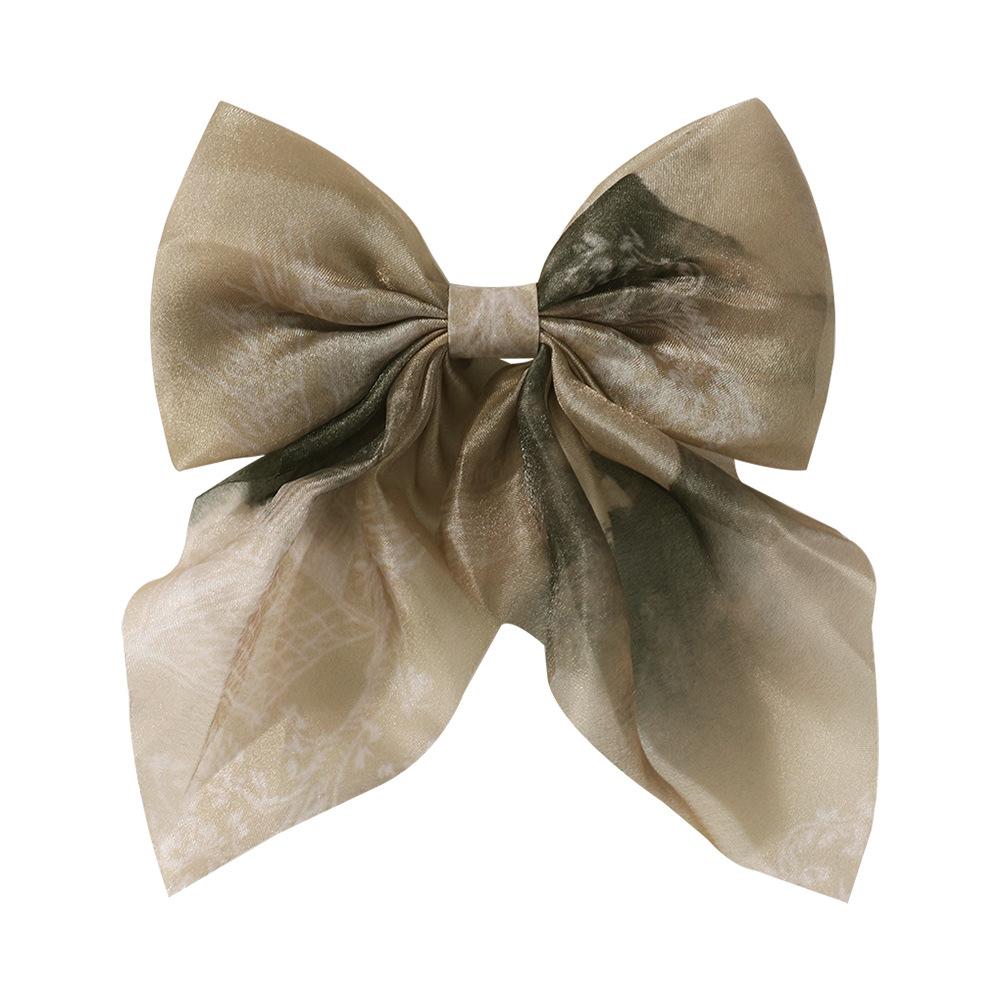 2Pcs Baby Hair Clip for Girls Hair Tie Ink Style Bow Kid Hair Accessory Sping Autumn Princess Children Hairband