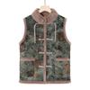 Home Velvet Padded Vest Jacket Women's Warm Outer Wear Floral Cotton Vest Autumn and Winter Wear