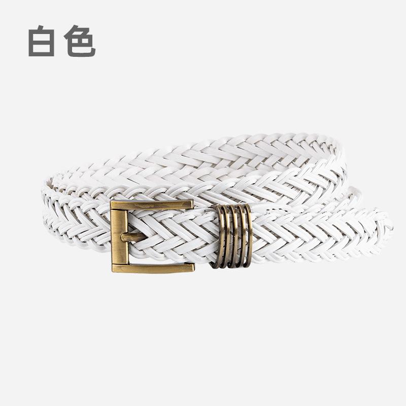 Retro Personalized Woven Women S Belt With Casual Pants Jeans Non-Porous Women S Belt Premium 110cm