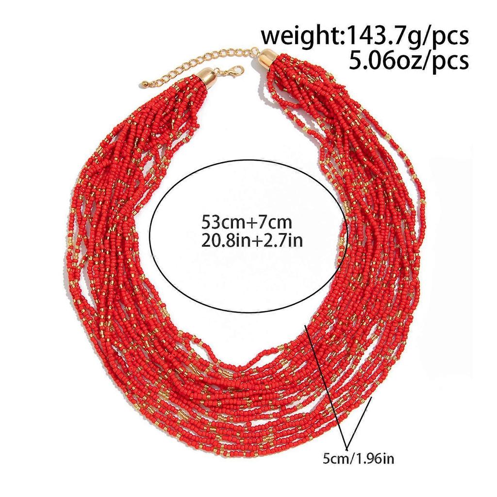 Fashionable Adjustable Length Necklace Beads Necklace Multilayer Jewelry Beads Bracelet Elegant Neckwear for Everyday