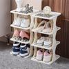 Wąski Wielowarstwowy Stojak na Buty Szew Narożny Drzwi Oszczędzający Miejsce Organizer na Buty Drewniana Szafka na Buty Stojak na Kapcie
