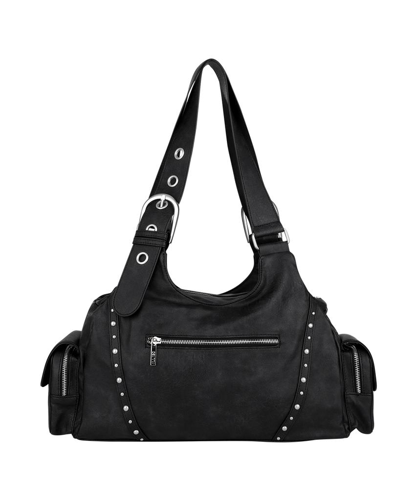 Illigo Loop Double Pocket Shoulder Bag Black