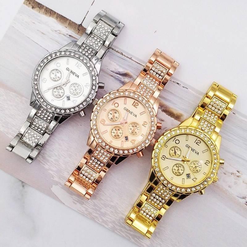 Elegant Alloy Band Men's Business Watch With Accents And Calendar Quartz Movement