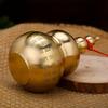 Brass Gourd Feng Shui Ornament with Tassel - Symbol of Good Luck and Wealth Tabletop Storage Brass Gourd Decor