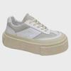 "2024 Autumn Women's Thick-Soled White Platform Sneakers - Stylish, Breathable Biscuit Casual Shoes"