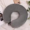 Simple Fashion Plush U-shaped Pillow Driving Travel Neck Pillow Nap Pillow Comfortable Relief Fatigue