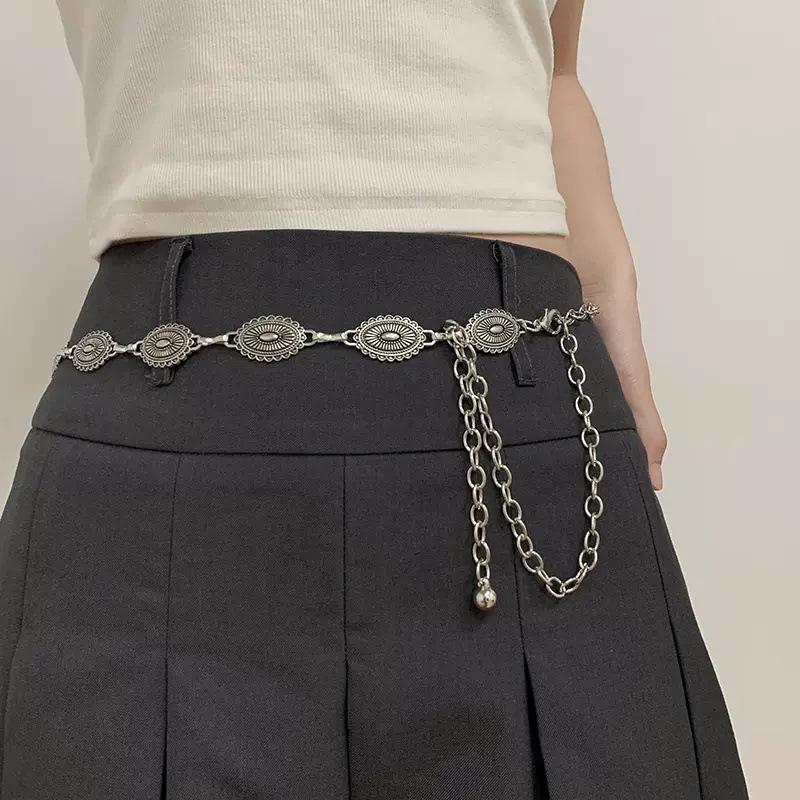 

Ретро-цепочка на талию, аксессуары, цепочка, ремень для платья, женская мода высокого класса, универсальная юбка, тонкий пояс, тренд