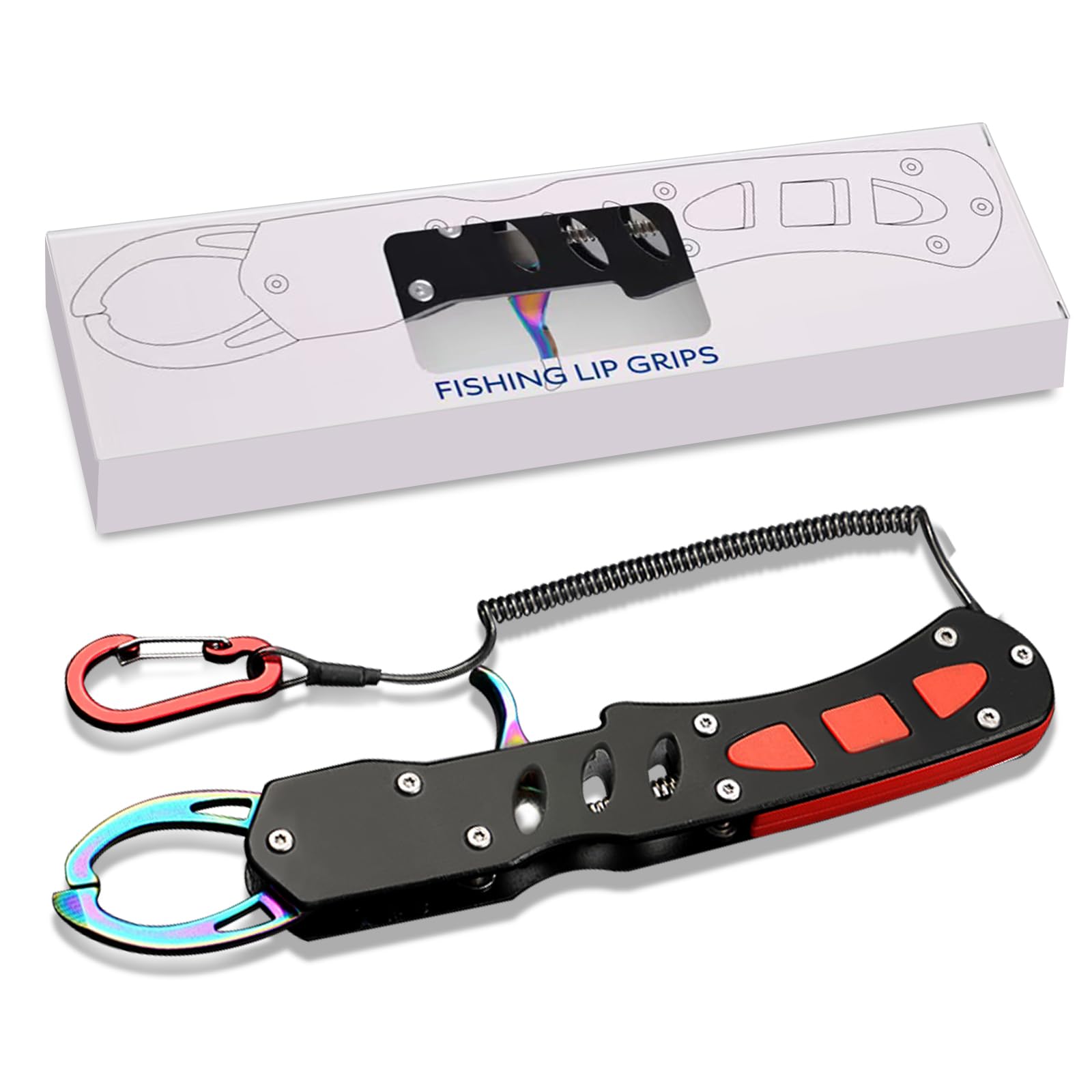 

NUBAGO Fish Aluminum Alloy Fishing Fish Fishing for Horse and Sea Bream Fishing Tackle Grip, Stringer, Catcher, Grip, Non-Slip, Rust-Resistant, оранжевый