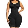 Plus Size Hook-and-Eye Open Crotch Body Shaper: Tummy Control & Hip Lift Slimming Bodysuit
